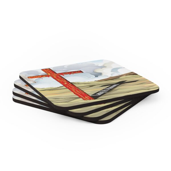 Jesus Gear - ‘Lay it Down’ Cross – Corkwood Coaster Set