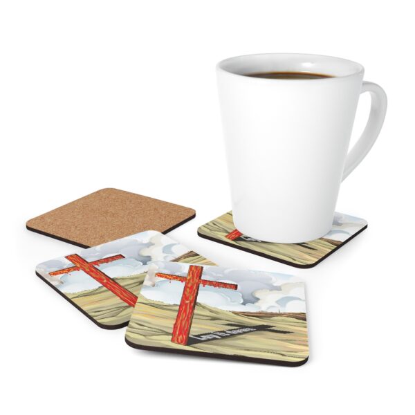 Jesus Gear - ‘Lay it Down’ Cross – Corkwood Coaster Set